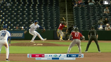 Termarr Johnson singles on a fly ball to center fielder Drew Waters. Endy Rodríguez scores. Davis Wendzel scores.