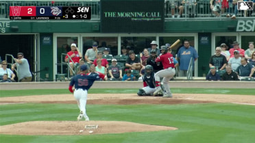 Vinny Capra homers (11) on a line drive to left center field.