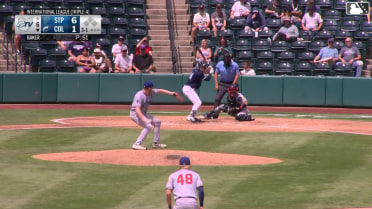 Kyle Manzardo homers (4) on a fly ball to right field.