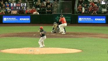 Jake Holton out on a sacrifice fly to right fielder Jared Dickey. Scott Bandura scores.