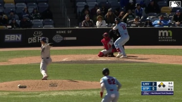 Eric Wagaman homers (1) on a fly ball to left center field. Kyler Fedko scores.