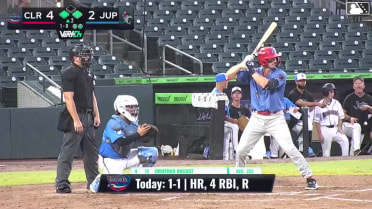 Jonathan Hogart singles on a ground ball to left fielder PJ Morlando. Victor Cardoza scores. Mark Kolozsvary to 2nd.