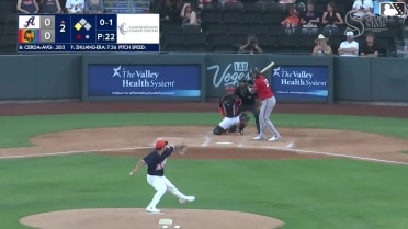 Christian Cerda homers (4) on a fly ball to center field. Kristian Robinson scores.