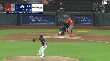 Jonah Cox lines into an unassisted double play, first baseman Joey Meneses. Aeverson Arteaga out at 1st.