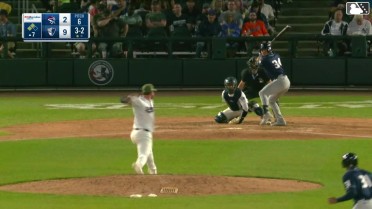 Nick Lorusso singles on a ground ball to shortstop Owen Cobb. Chris Suero scores.