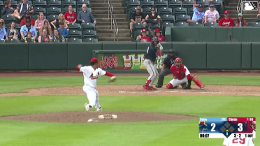 Jose Salas homers (5) on a fly ball to left field.