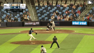 Harold Coll homers (11) on a fly ball to left center field. Kevyn Castillo scores.