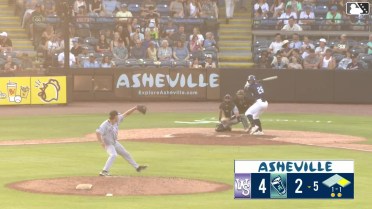 Chase Call homers (14) on a fly ball to right center field. Caden Powell scores.