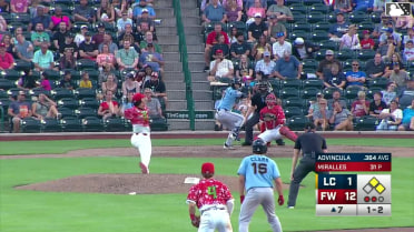 Jonah Advincula triples (1) on a line drive to right fielder Kavares Tears. Logun Clark scores. Tommy Hawke scores. Jonah Advincula scores. Throwing error by right fielder Kavares Tears.