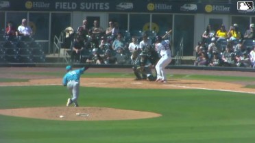 Brock Wilken out on a sacrifice fly to right fielder Jarred Kelenic. Luis Lara scores.
