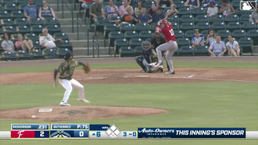 Luke Dickerson homers (8) on a fly ball to left center field.