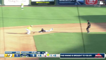 Fernando Cruz's first stolen base for Single-A Myrtle