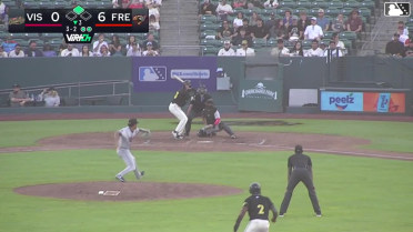 Matt Klein homers (4) on a fly ball to center field. Derek Bernard scores.