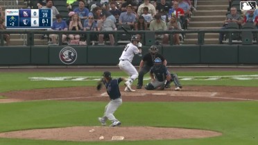 Core Jackson singles on a ground ball to center fielder Victor Arias. Jace Avina scores.