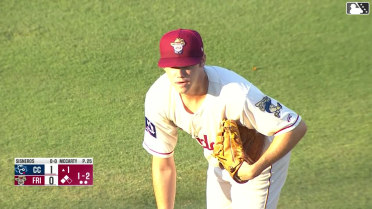 Cameron Sisneros singles on a ground ball to right fielder Yeison Morrobel. Trevor Austin scores. Will Bush scores.