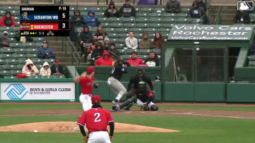 Seth Shuman In play, run(s) to Yanquiel Fernández