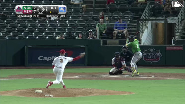 José Barrero homers (23) on a line drive to left center field.