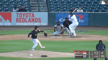 Korbyn Dickerson singles on a line drive to center fielder Ryan Wideman. Brady O'Brien scores. Dervy Ventura scores.