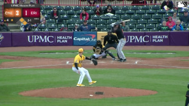 Adam Retzbach doubles (2) on a fly ball to center fielder Brett Callahan. Aron Estrada scores. Griff O'Ferrall scores.