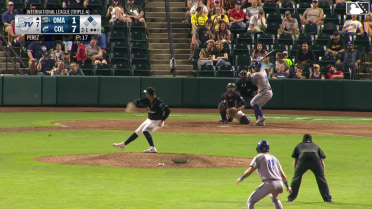 Abraham Toro doubles (21) on a line drive to left fielder Cooper Ingle. Luca Tresh scores.