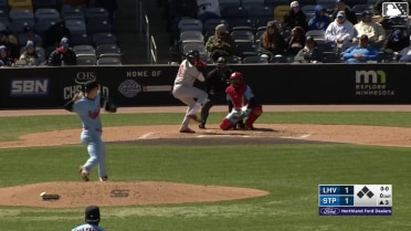 Sergio Alcántara homers (1) on a fly ball to right center field.