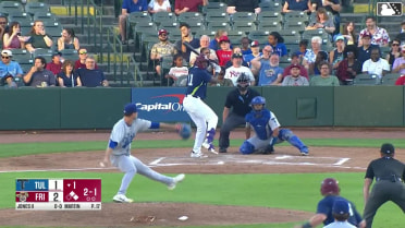 Keith Jones II singles on a line drive to right fielder Josue De Paula. John Taylor scores. Keith Jones II out at 2nd on the throw, right fielder Josue De Paula to shortstop Sean McLain to third baseman Kyle Nevin to shortstop Sean McLain. Julian Brock to 3rd.