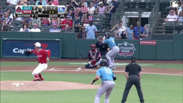 Edgar Quero homers (1) on a line drive to left center field. Ryan Galanie scores.