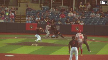 Trent Farquhar walks. Brock Vradenburg scores. Raider Tello to 3rd. Jose Colmenares to 2nd.