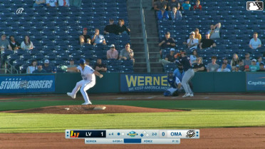 Brian Serven flies into a double play, left fielder Brett Squires to catcher Luca Tresh to third baseman Abraham Toro. Michael Stefanic out at 3rd.