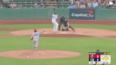 Braedon Karpathios out on a sacrifice fly to center fielder Druw Jones. Tirso Ornelas scores.