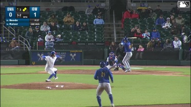 Connor Kaiser out on a sacrifice fly to left fielder Brett Bateman. Gavin Cross scores.