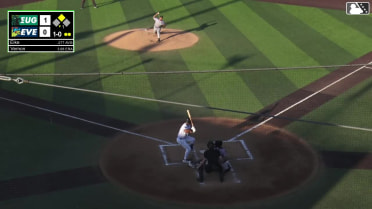 Brandon Eike singles on a ground ball to center fielder Lisbel Diaz. Luke Stevenson scores.