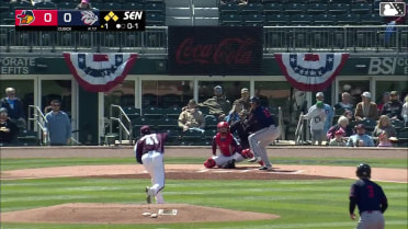 Max Anderson singles on a line drive to center fielder Pedro León. Wenceel Pérez scores. Max Clark to 3rd. Jace Jung to 2nd.