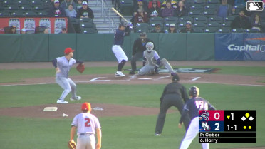 Jay Harry doubles (3) on a sharp line drive to right fielder Jose Ramos. Sean Keys scores.