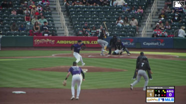 Nick Schnell doubles (4) on a line drive to center fielder Cole Carrigg. Mason McCoy scores. Nate Mondou to 3rd.