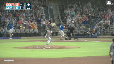 David Calabrese doubles (6) on a line drive to left fielder Logan Braunschweig. Harold Coll scores.