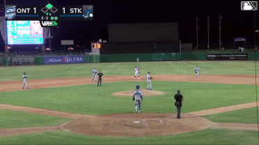 Aidan West homers (1) on a fly ball to left center field.