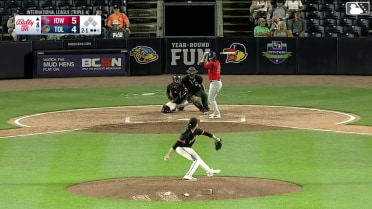 Jonathon Long homers (8) on a fly ball to center field.