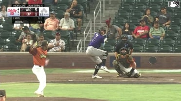 Zac Veen homers (19) on a fly ball to right center field.