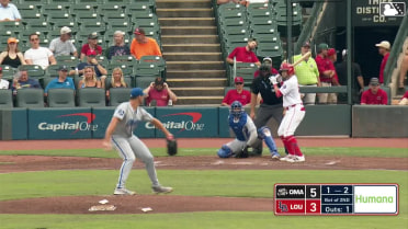 Garrett Hampson homers (4) on a fly ball to left field.