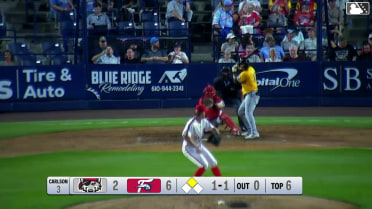 Roberto Campos homers (1) on a fly ball to right center field. Luke Shliger scores.