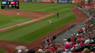 C.J. Kayfus lays out for a diving catch