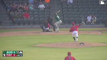Alex Lodise homers (19) on a fly ball to left center field.