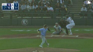 Garrett Martin doubles (9) on a sharp line drive to center fielder Victor Arias. Jace Avina scores.