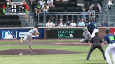 Paxton Kling doubles (7) on a sharp line drive to center fielder Dixon Williams. Rafe Perich scores. Malcolm Moore scores.
