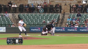 Richie Martin Jr. singles on a line drive to center fielder Kellen Strahm. Trevor Hauver scores.