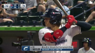 Bo Naylor strikes out swinging.