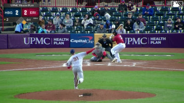 E.J. Exposito homers (2) on a fly ball to center field. Justice Bigbie scores.