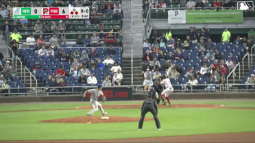 Miguel Bleis doubles (4) on a line drive to left fielder Aidan Longwell. Johanfran Garcia scores. Will Turner to 3rd.