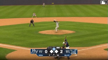 Eli Willits triples (4) on a fly ball to right fielder Camden Troyer. Teo Banks scores.